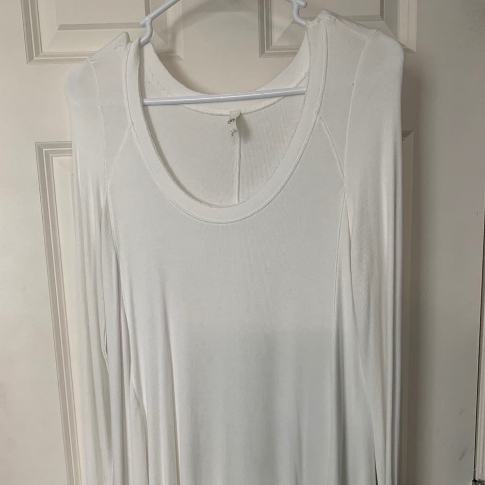 White ribbed tunic Free People shirt